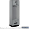 24-inch Wide Premier Wood Open Access Locker - 6 Feet High - 18-inch Deep by Salsbury – Winter Fog – Black Hasps by Salsbury