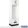 24-inch Wide Premier Wood Open Access Locker - 6 Feet High - 18-inch Deep by Salsbury – Arctic White – Black Hasps by Salsbury