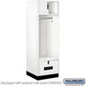 24-inch Wide Premier Wood Open Access Locker - 6 Feet High - 24-inch Deep by Salsbury – Arctic White – Black Hasps by Salsbury