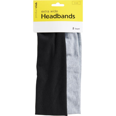 3" Extra Wide Headbands / Includes 1 Black and 1 Gray by Product Club