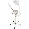 3-in-1 Facial Unit - Aromatherapy Ozone Facial Steamer with Silent Timer + Rotary Facial Brush + 5 Diopter Magnifying Lamp with 8 Diopter Spot Lens Combo by Meishida