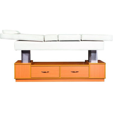 3 Motor Electric Dual Purpose Facial Bed / Massage Bed With Wooden Drawers by Meishida