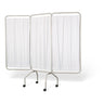 3 Panel Privacy Screen With Casters / White