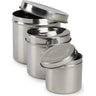 3-Piece Stainless Steel Nesting Storage Jars by DL Pro