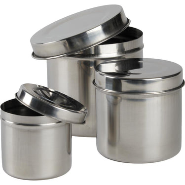 3-Piece Stainless Steel Nesting Storage Jars by DL Pro