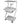 3 Shelf Equipment Cart with Drawer / 22"x16"x40" by Ideal Products (Z99T)