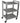 3 Shelf Poly Utility Cart / 21"x 15"x 30" by Ideal Products (UC320)