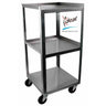 3 Shelf Stainless Steel Utility Cart / 14"x14"x30" by Ideal Products (MC314)