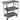 3 Shelf Stainless Steel Utility Cart With Handle / 24"x16"x30" by Ideal Products (MC311)