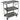 3 Shelf Stainless Steel Utility Cart With Handle / 24&quot;x16&quot;x30&quot; by Ideal Products (MC311)