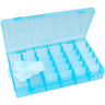 36 Grids Adjustable Plastic Nail Art Supply Storage Box - Blue - Each