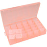36 Grids Adjustable Plastic Nail Art Supply Storage Box - Orange - Each
