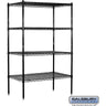 36-inch Wide Stationary Wire Shelving - 63-inch High - 18-inch Deep - Black by Salsbury – Default Title by Salsbury