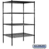 36-inch Wide Stationary Wire Shelving - 63-inch High - 24-inch Deep by Salsbury – Black by Salsbury