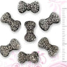 3D Nail Art Designs - Black Diamond Nail Bow Tie / Pack of 15 Pieces