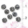 3D Nail Art Designs - Dark Silver Dome / Pack of 50 Pieces