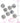 3D Nail Art Designs - Silver Dome / Pack of 100 Pieces