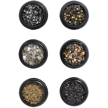 3D Nail Art Rhinestones / 6 Different Metallic 3D Designs by DL Pro