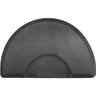 3'x4.5' Granite Collection Round Salon Mat with Chair Depression in Granite Steel by Smart Step