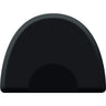 3'x4' Tough Guy Round Salon Mat with Chair Depression in Black by Smart Step