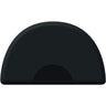 3'x5' Elite Series Round Salon Mat with Chair Depression in Black by Smart Step