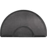 3'x5' Granite Collection Round Salon Mat with Chair Depression in Granite Steel by Smart Step