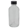 4 oz. Clear Boston Round Glass Bottles - 4.5"High x 1.75"Diameter / Case of 128 by DL Pro