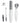 4 Piece Pedicure Set by DL Pro