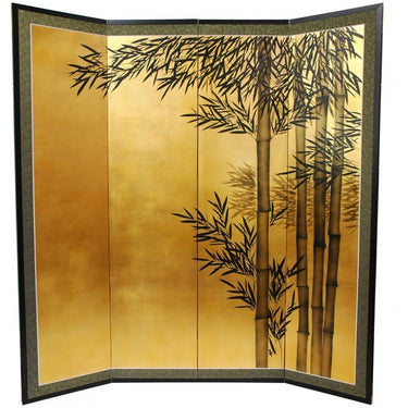 5 1/2 ft. Tall Gold Leaf Bamboo Room Divider by East-West Furnishings