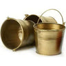 5" Round Antique Brass Painted Handle Pail / Case of 20 Pails