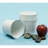 5" Round White Painted Handle Pail / Case of 25 Pails
