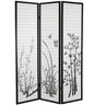 6 ft. Tall Bamboo and Blossoms Room Divider / 3 Panels or 4 Panels by East-West Furnishings