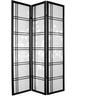 6 ft. Tall Bamboo Tree Shoji Screen - Black / 3 Panels by East-West Furnishings