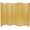 6 ft. Tall Bamboo Wave Screen - Natural, Honey, Dark Mocha or White by East-West Furnishings