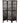6 ft. Tall Double Shutter Room Divider - Walnut / 3 Panels by East-West Furnishings