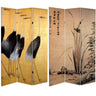 6 ft. Tall Double Sided Cranes Room Divider / 3 Panels by East-West Furnishings