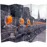 6 ft. Tall Double Sided Golden Buddhas Room Divider / 6 Panels by East-West Furnishings