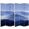 6 ft. Tall Double Sided Misty Mountain Canvas Room Divider / 3 Panels by East-West Furnishings