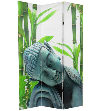 6 ft. Tall Double Sided Serenity Buddha Room Divider / 3 Panels by East-West Furnishings