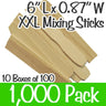 6" Long XXL Mixing Sticks / 1,000 Count - 10 Boxes of 100 Count by Xen Stix