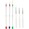 6 Pieces Nail Art Brushes, Stripers &amp; Liners - A-Must-Have for Nail Artists - Set