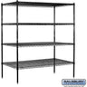 60-inch Wide Stationary Wire Shelving - 63-inch High - 24-inch Deep - Black by Salsbury – Default Title by Salsbury