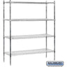 60-inch Wide Stationary Wire Shelving - 74-inch High - 18-inch Deep - Chrome by Salsbury – Default Title by Salsbury