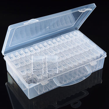 64 Mini Containers Organizer - For Rhinestone, Nail Jewelry, Nail Art - Natural - Each