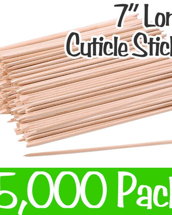 7&quot; Long Cuticle Sticks - Double Beveled Both Ends / 5 Boxes of 1,000 = Case of 5,000 by Xen Stix