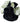 7" Reversible Satin Pouches With Cord Drawstrings / Black + Ivory / Case of 72