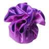 7" Reversible Satin Pouches With Cord Drawstrings / Purple + Violet / Case of 72