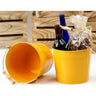8-1/2" Goldenrod Painted Pail Wooden Handle / Case of 10 Pails