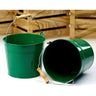 8-1/2" Green Pail Wooden Handle / Case of 10 Pails