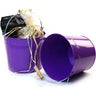 8-1/2" Purple Pail Wooden Handle / Case of 10 Pails